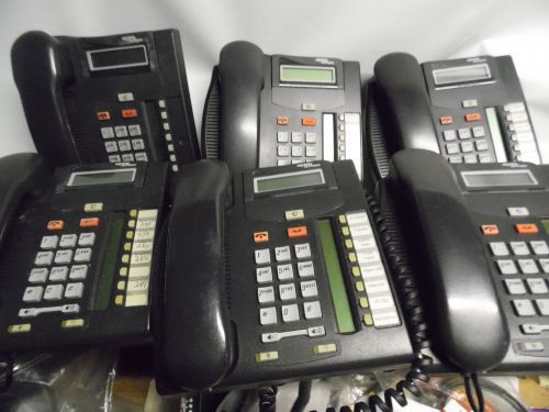 Lot 6 Nortel Networks Norstar T7208 Display Phone Charcoal NT8B26AABA + 1 T-316