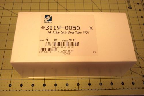 Nalgene Nunc #3119-0050 Oak Ridge Centrifuge Tubes PPCO 50 ML Qty: 10 Tubes New