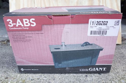 LITTLE GIANT 3-ABS Condensate Pump 1/12 HP 120 Volt 210Watt 11.2PSI Shallow-Pan