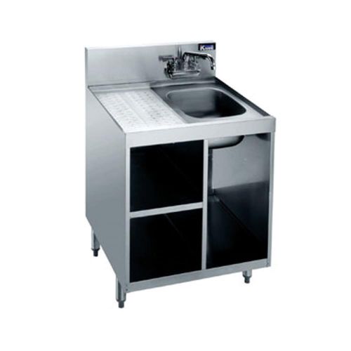 Krowne KR21-24SC - Royal 2100 Series Underbar Glass Storage Cabinet With Sink