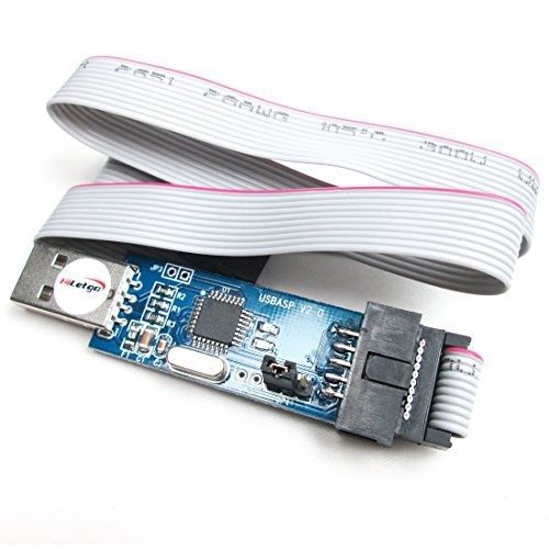 HiLetgo 51 AVR ISP Downloader USBASP USBISP 3.3V / 5V AVR Programmer USB ATMEGA8