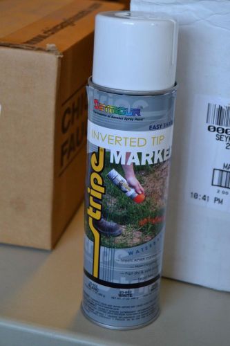 12 SEYMOUR STRIPE 20-652 WHITE INVERTED TIP MARKER SPRAY PAINT, (CASE OF 12)