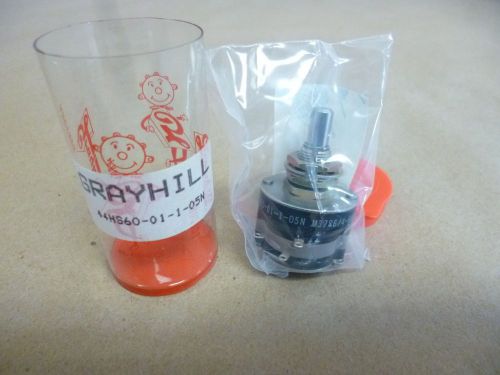 M3786/4-6028 , GRAYHILL SWITCH SP5T 5 Flatted Shaft Solder Lug 5A 115VAC 28VDC