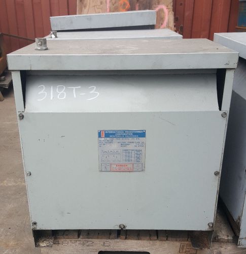 International 30KVA Transformer 30T84H6 480/240V 30KVA