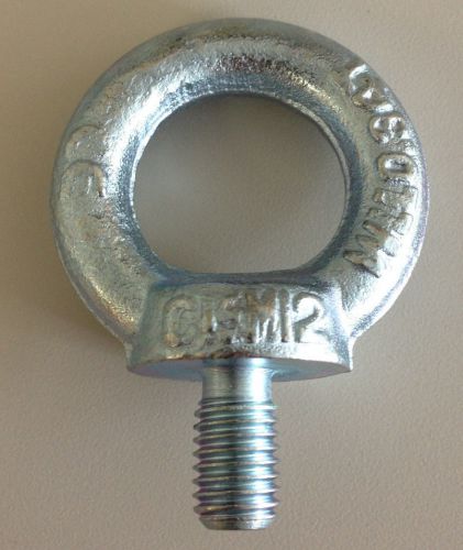 M12 Lifting EYE BOLT (Medium), 750 lb Loading Capacity