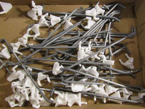 60 pc 8&#034; 2 pc pegboard hooks for 1/4 peg board heavy duty garage retail store for sale