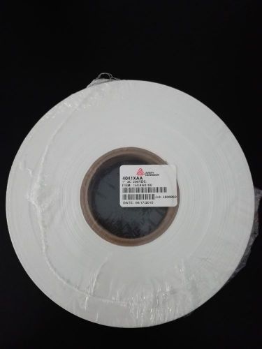 Avery Dennison 1&#034; 3C 200yd roll White Woven Edge Taffeta Polyester label stock