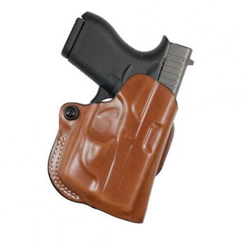 DeSantis 019BB0CZ0 Mini Scabbard Belt Holster Black Leather LH for Glock 43