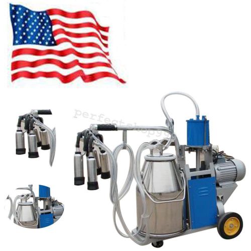 Useful milker electric piston vacuum pump milking machine for farm usa stock! for sale