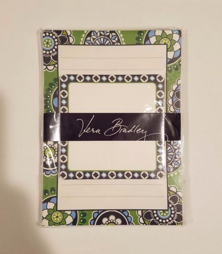 NIP VERA BRADLEY Note Pad Set w/ Sticky Notes CUPCAKE GREEN - FREE S/H