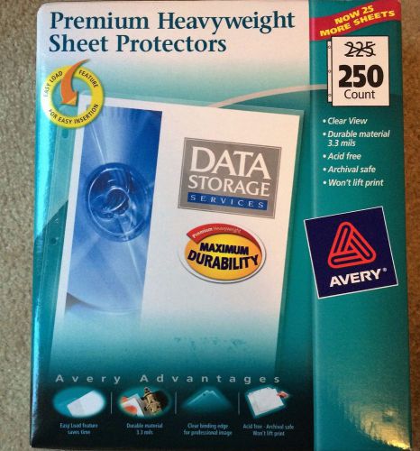 Avery Top Loading Clear Sheet Protectors, Heavyweight, 250 per Box #76006