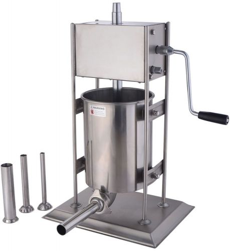 10L Vertical Sausage Stuffer 2 Speed Filler Meat Maker Machine Stainless Steel