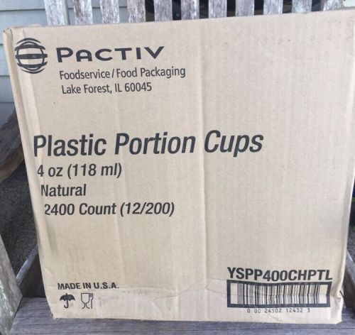 4 OZ. PLASTIC PORTION CUPS TRANSLUCENT  2400 CT NO LIDS