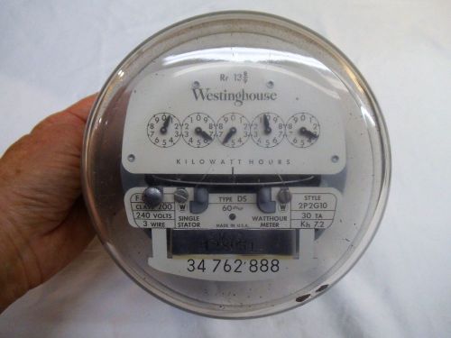 Vintage Westinghouse Kilowatt Watt Hour Meter - Style 2P2G10 - Steampunk