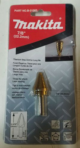 MAKITA D-31083 TITANIUM STEP DRILL FOR LONG LIFE 7/8&#034;