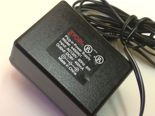 Ryobi Drill Charger Power Supply AC 120V - DC 9V