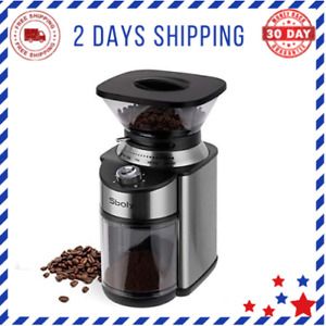 Coffee Grinder Stainless Steel Adjustable Burr Mill with Precise Grind Electric