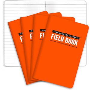 Elan Publishing Company The Indestructible 3.5 by 5.5 in Field Notebook, Orange,