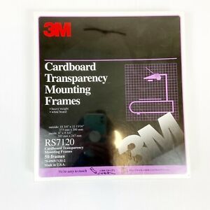 3M Cardboard Transparency Mounting Frames 50 Frames RS7120 Heavy Weight White Bo