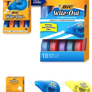 BIC Wite-Out Brand EZ Correct Correction Tape, White, Fast, Clean &amp; Easy To U...