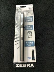 Zebra 65111 PM-701 Black Ink Stainless Steel Permanent Marker