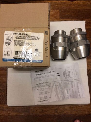 Lot of 2 Thomas &amp; Betts 1-1/2&#034; TRAY &amp; CORD FITTING TCF150-165AL New 1.39&#034;-1.65&#034;