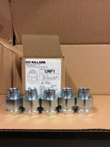 Lot Of 5 NIB KILLARK UNF1 Union, Female, 1/2 In