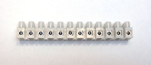 12 Position Barrier Terminal Block 15A, 12P, 14-22 AWG