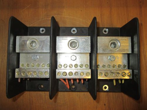 ILSCO Power Distribution Block PDB-112-350-3 line 350MCM load (12) #4-#14 3P