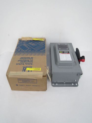 NEW SQUARE D H362AWK HEAVY DUTY 60A AMP 600V-AC 3P FUSIBLE SAFETY SWITCH B431515