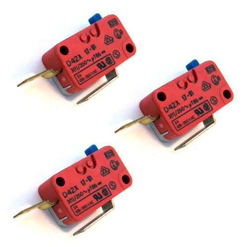 Lot of 3 Kema Keur Cherry Switch 3A 125-250VAC Model D42X