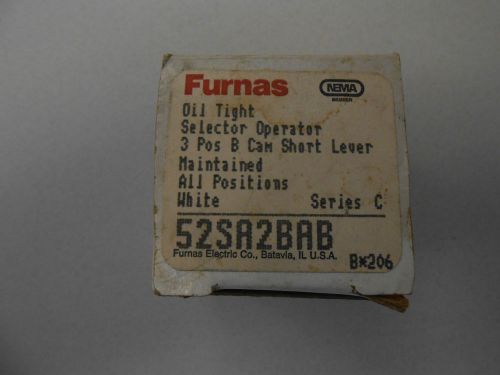 FURNAS OIL TIGHT SELECTOR OPERATOR 52SA2BAB 3 POS. BCAM SHORT LEVER