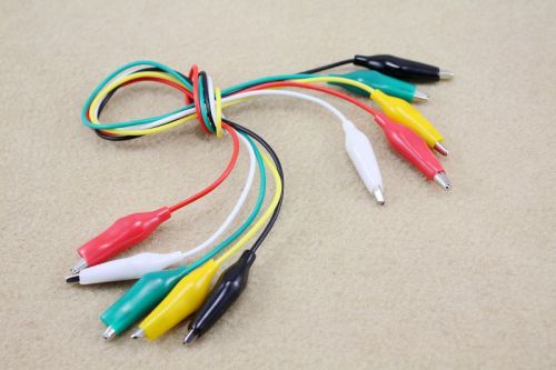 5 x Multi-Colour Alligator/Crocodile Clip Test Leads