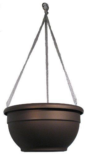 Apollo Plastics H012-MOCHA 12-Inch Self-Watering Hanging Planter  Mocha