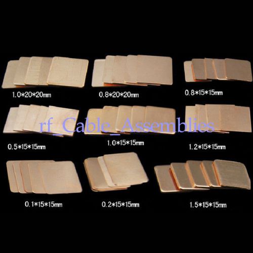 10pcs Laptop GPU CPU Heatsink Copper Shim DIY 20mmx20mmx1.0mm