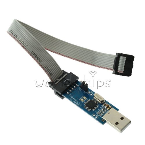 Usbasp usbisp avr programmer adapter 10 pin cable usb atmega8 atmega128 wc for sale