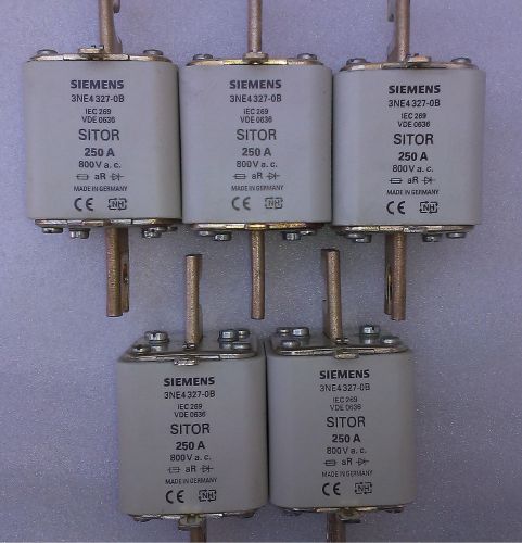 5x Siemens 3NE4 327-0B fuse 3NE43270B 250A 800V