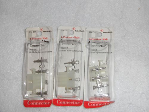 RadioShack 274-224 4 Position Male Polarized Connector  Lot of 3