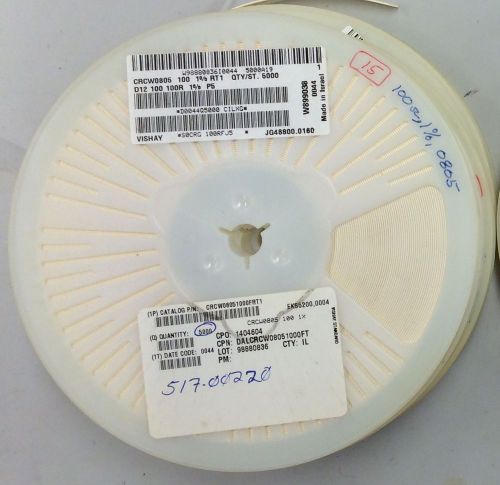 VISHAY RESISTOR REEL *100ohms*. Lot 8