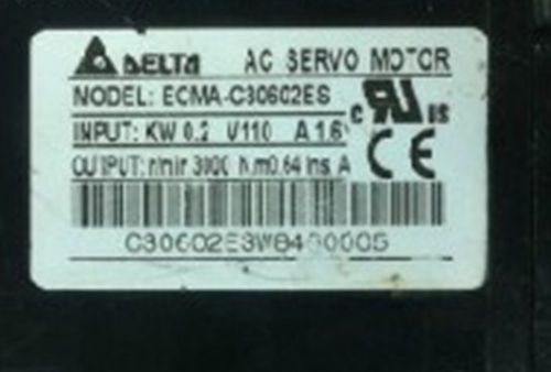 Delta ac servo motor ecma-c30602es 60mm 220v 3000rpm with keyway 200w 0.2kw new for sale