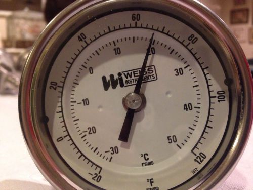 WEISS 3RBM4-250 3&#034; TEMP GAUGE 0-250F &amp; -20-120 C 1/2&#034; - 7&#034; Angle option STEM