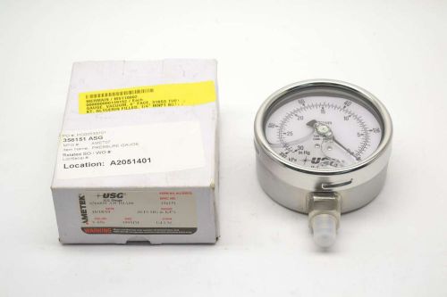 NEW USG 656601CA3CD3A00 PRESSURE 0-30IN-HG 4 IN 1/4 IN NPT GAUGE B396651