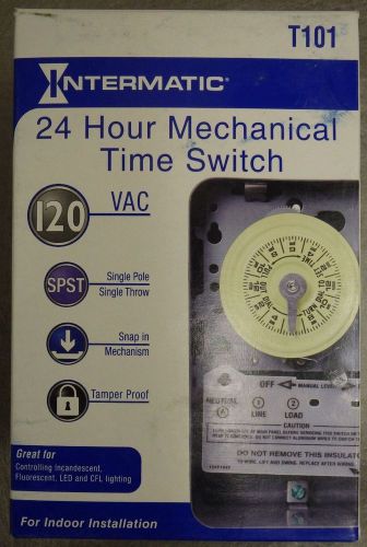 INTERMATIC T101 24 HOUR DIAL TIMER, INDOOR ONLY 120V SPST, TAMPER PROOF OEM