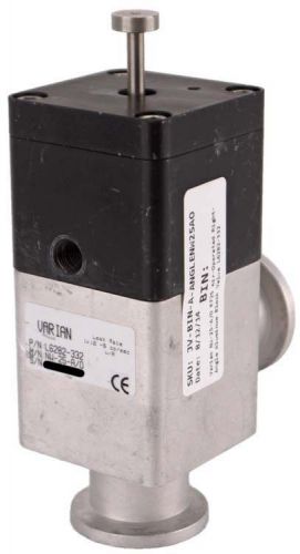 Varian NW-25-A/O KF25 Air-Operated Right-Angle Aluminum Block Valve L6282-332