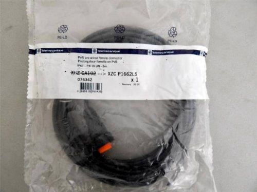 Telemecanique XZC P1662L5  - Cordset, 3 Pin Female, Mini QD St, 5M, 16AWG  NIB