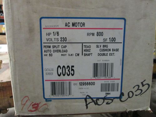 AO SMITH. 1/6hp. 800RPM. 230v. 1spd. CWLE. Double shaft nesbitt replacement