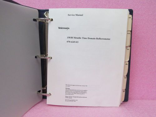 Tektronix 1503B Time Domain Reflectometer Service Manual w/schematics (8/93)