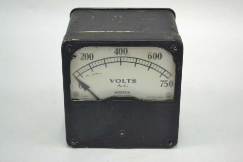 WESTON 924 VOLTMETER 0-750 AC VOLTS PANEL METER B363938