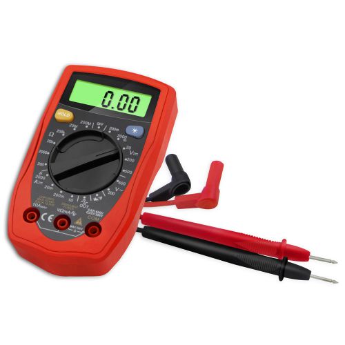 Digital Voltmeter Ammeter Ohmmeter Multimeter Backlit LCD AC/DC Tester Meter