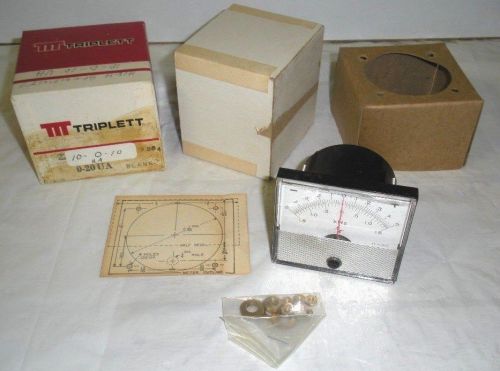 VINTAGE NOS TRIPLETT FREQUENCY kHz C507G MILLIAMP AMP METER GAUGE PANEL VOLT